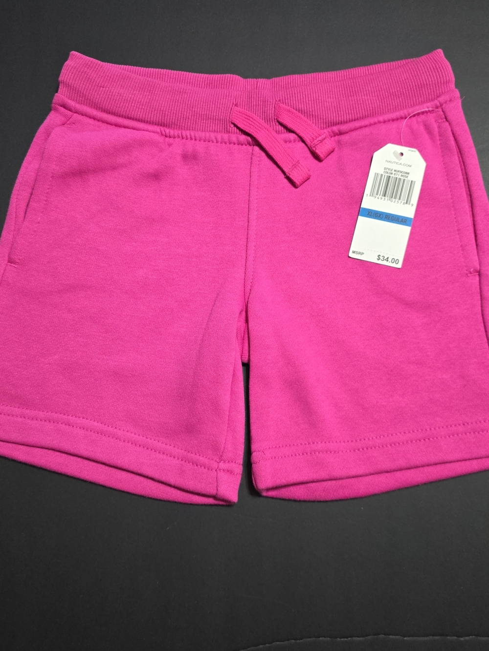 Nautica Little Girls School Uniform Fleece Shorts Rose Pink XL 6X NWT MSRP $34